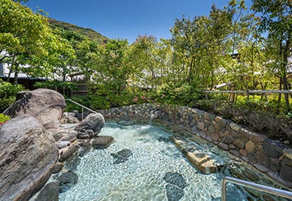 城壁露天風呂の写真